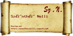 Szánthó Nelli névjegykártya